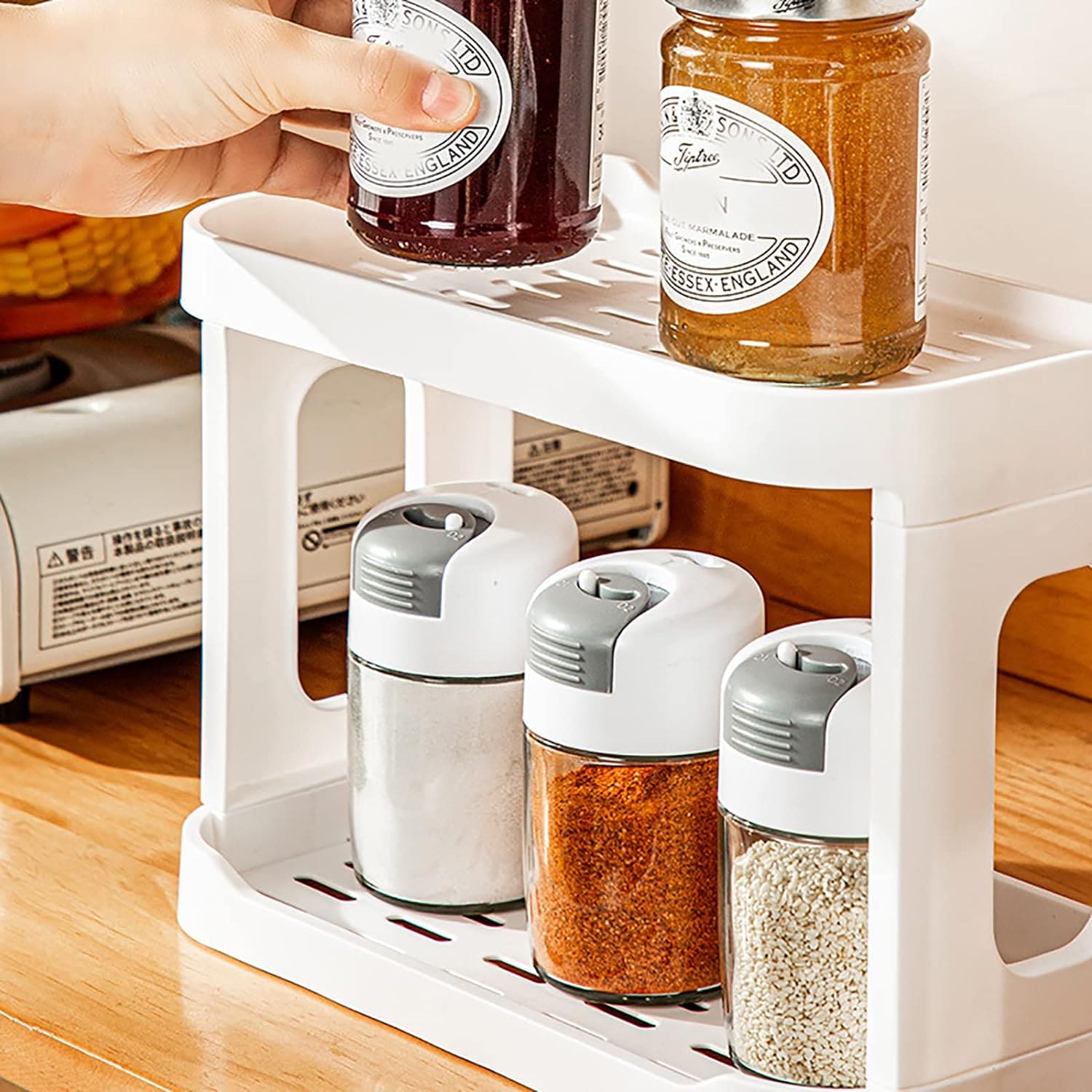 Plastic Desk Shelf, Multifunctional Double Layer Shelve, Multipurpose Kitchen Bathroom Standing Slim Rack, Vertical  Bathroom Countertop Organizer, Countertop Corner Storage Rack Plastic Desk Shelf, Multifunctional Double Layer Shelve, Multipurpose Kitchen Bathroom Standing Slim Rack, Vertical  Bathroom Countertop Organizer, Countertop Corner Storage Rack